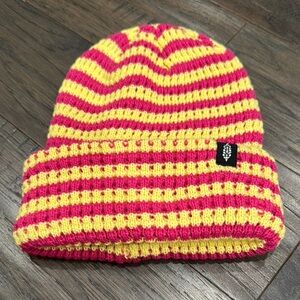 FP Movement by Free People Striped Pink and Yellow Beanie